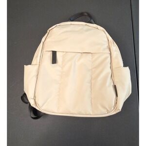 CALPAK Luka Mini Backpack Puffy Oatmeal Purse Travel Adjustable Straps